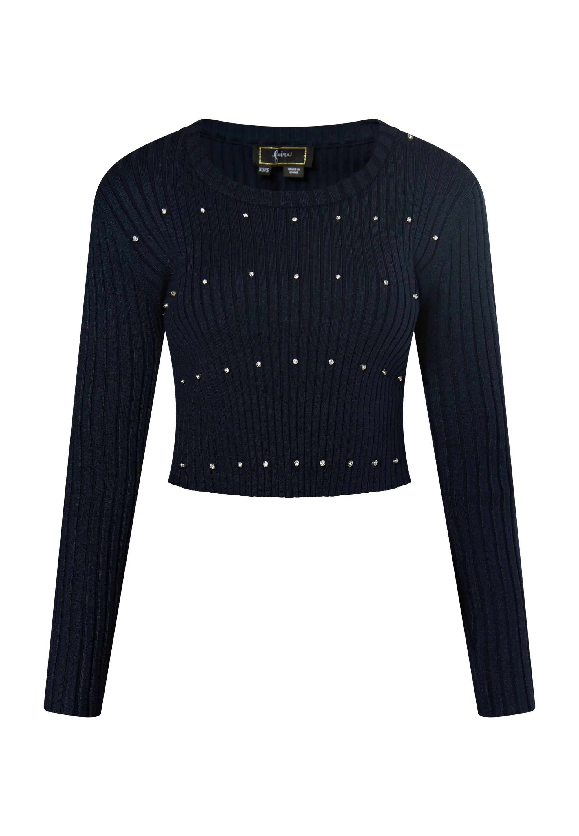 faina Women's Sweater With Rhinestone