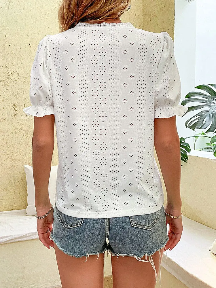 Fashion Blouses For Women V Neck Office Work Lady Shirt