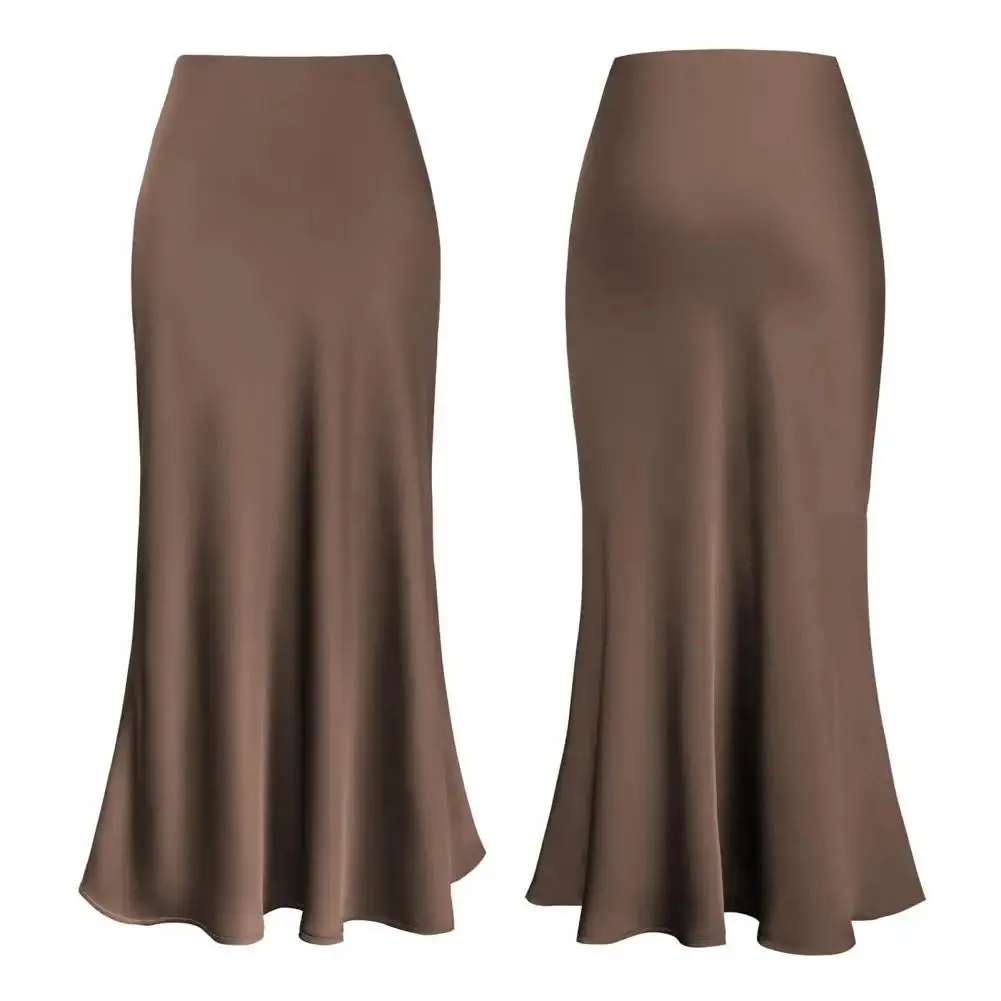Faux Silk Satin Skirts