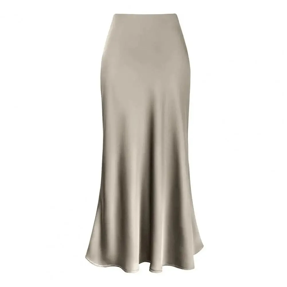 Faux Silk Satin Skirts