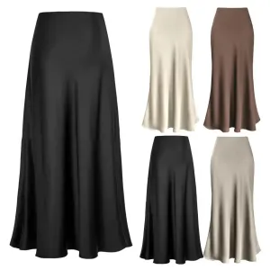 Faux Silk Satin Skirts