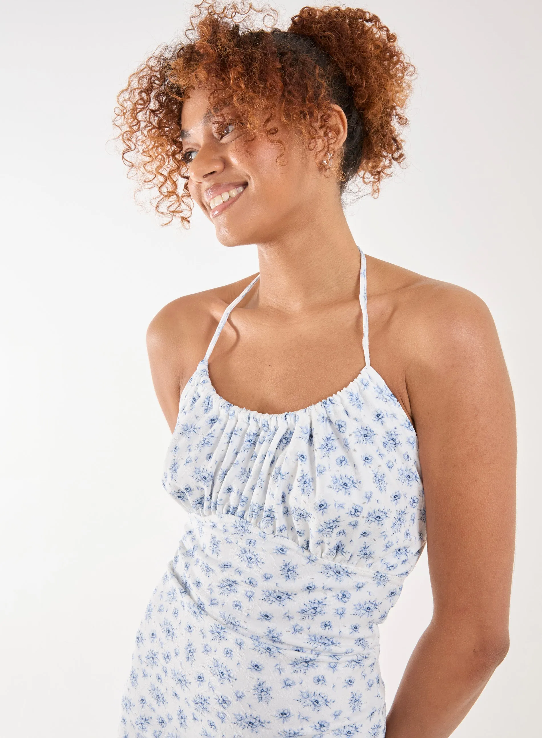 Floral Broderie Mini Dress