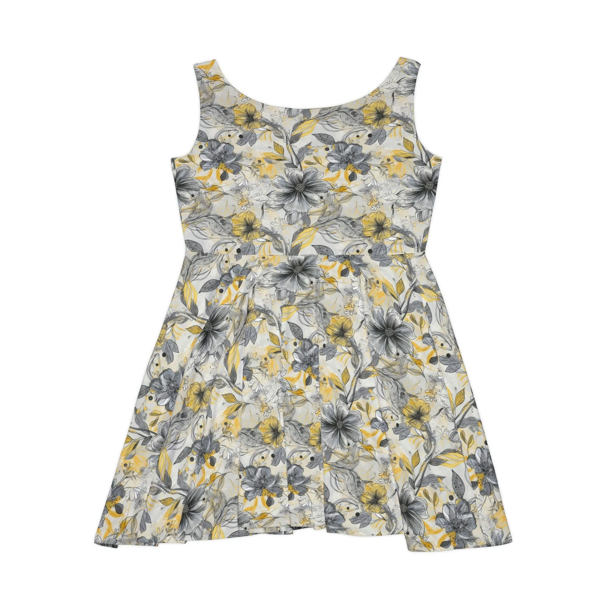 Floral Pattern Women's Skater Dress #11