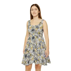 Floral Pattern Women's Skater Dress #11