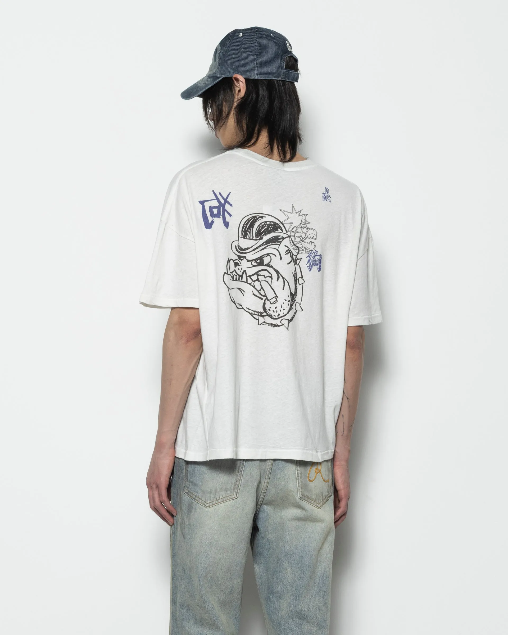 Frat House T-shirt in Washed White