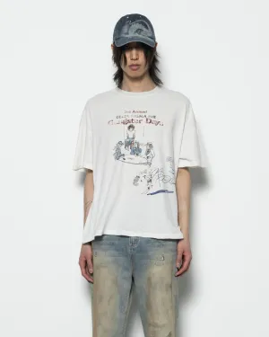 Frat House T-shirt in Washed White