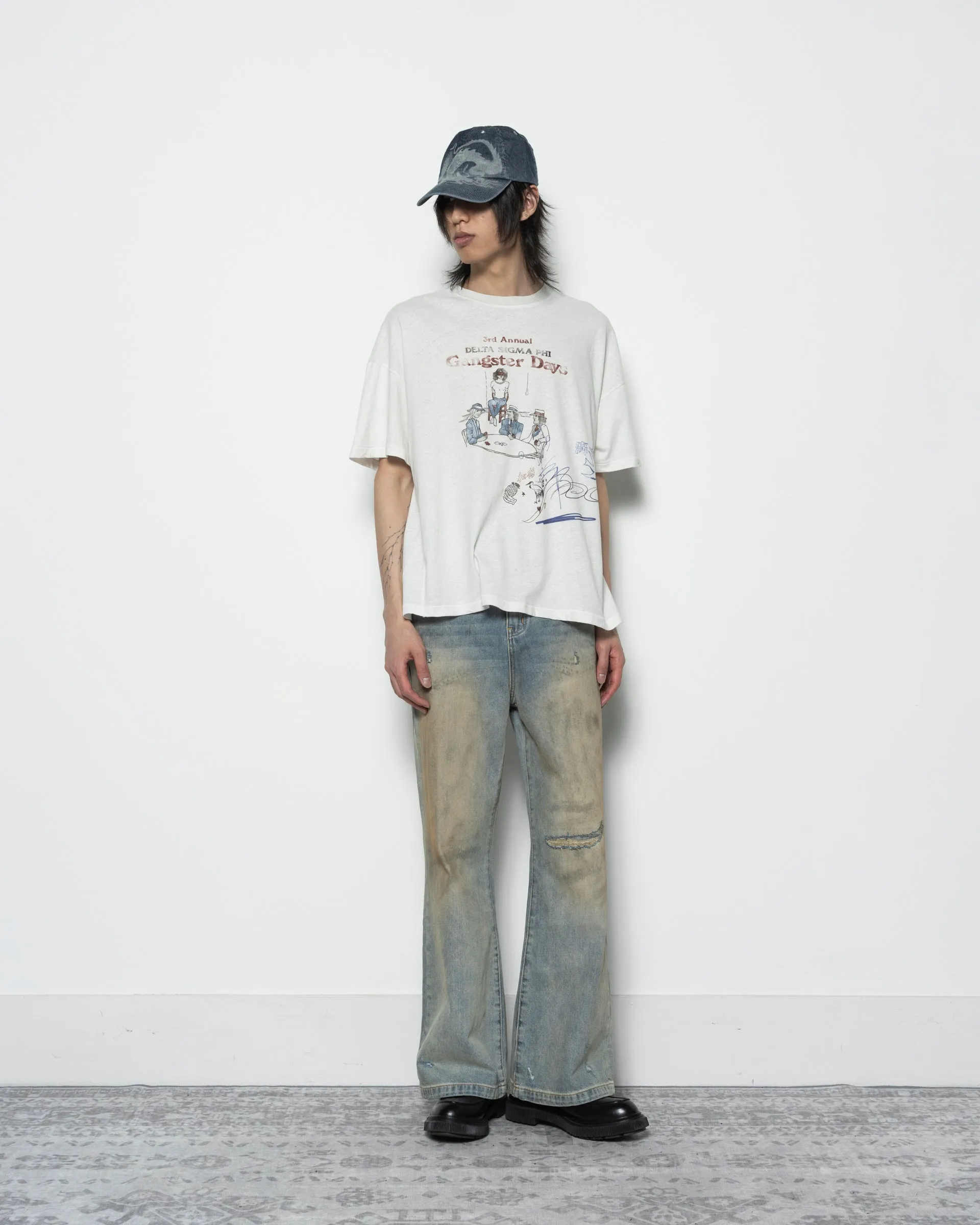 Frat House T-shirt in Washed White