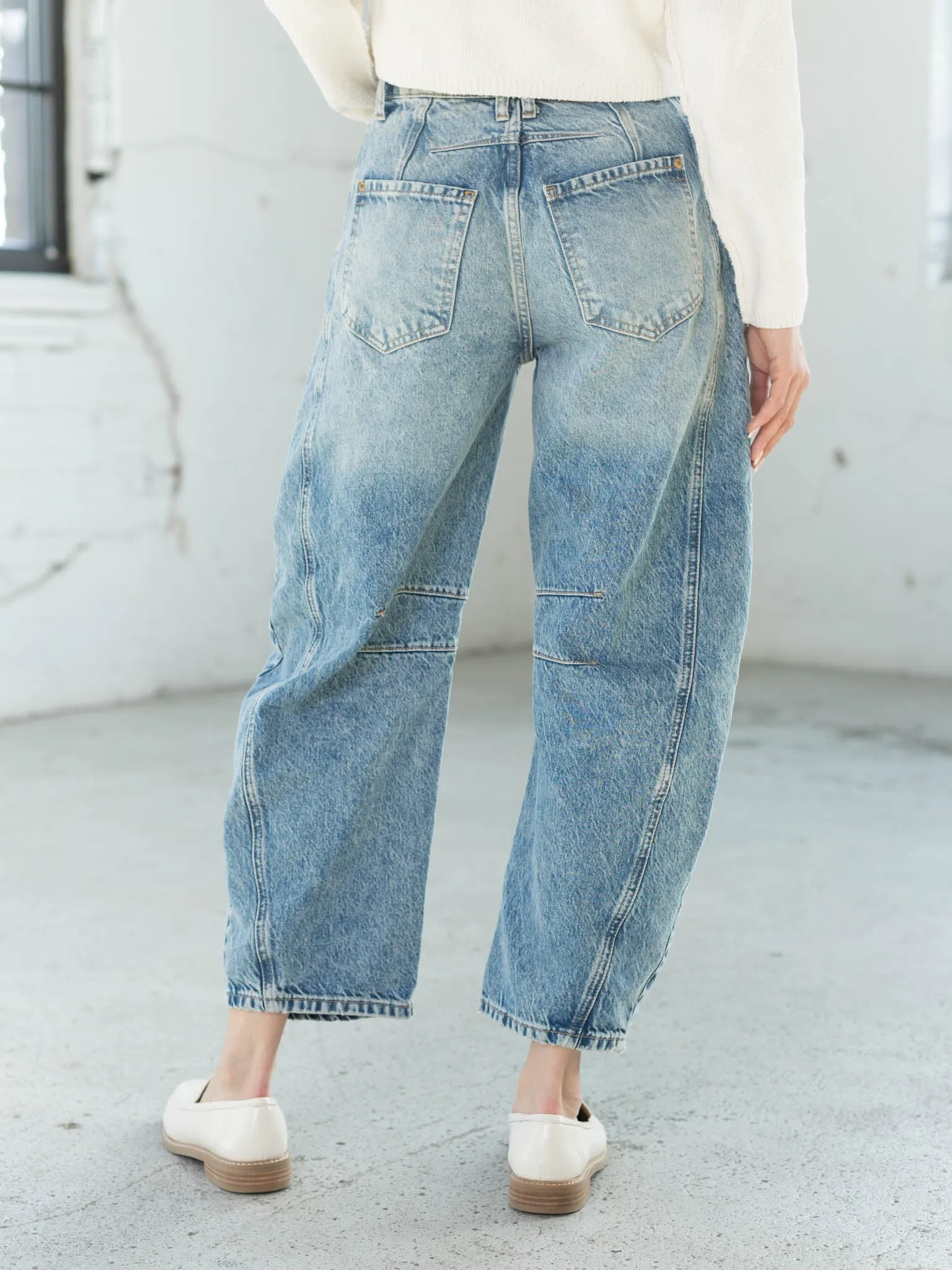 Free People Good Luck Mid Rise Barrel