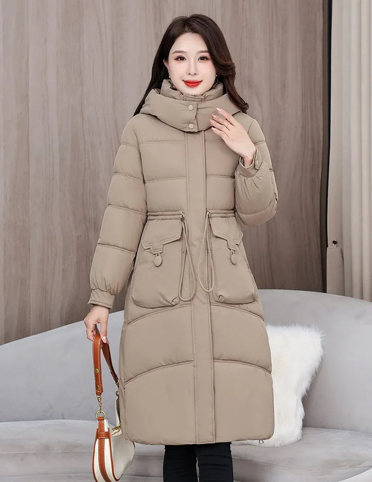 Full Zip Oversized Women's Puffer Jacket with a Cozy Hooded Design