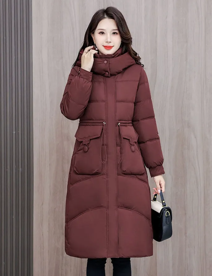Full Zip Oversized Women's Puffer Jacket with a Cozy Hooded Design