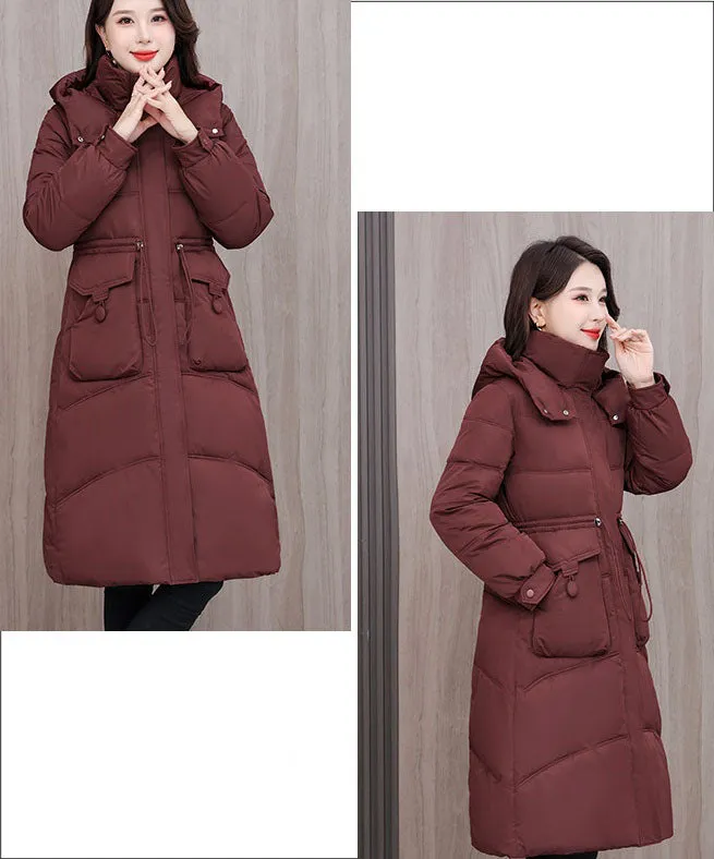 Full Zip Oversized Women's Puffer Jacket with a Cozy Hooded Design