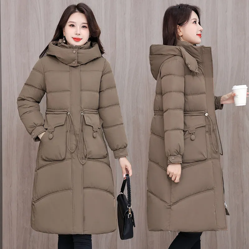 Full Zip Oversized Women's Puffer Jacket with a Cozy Hooded Design