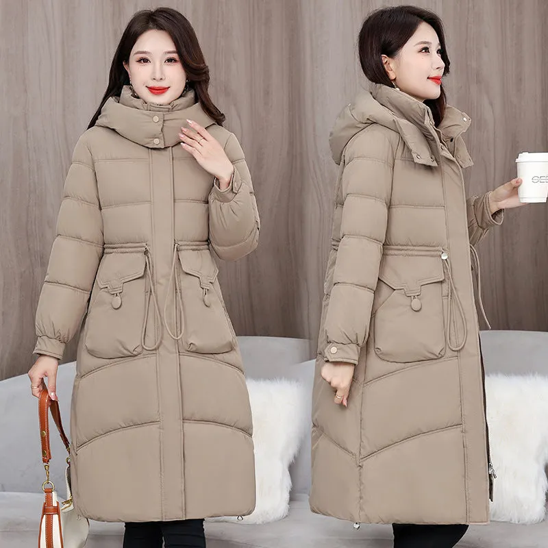 Full Zip Oversized Women's Puffer Jacket with a Cozy Hooded Design