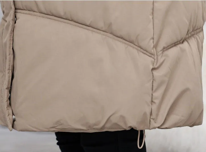 Full Zip Oversized Women's Puffer Jacket with a Cozy Hooded Design