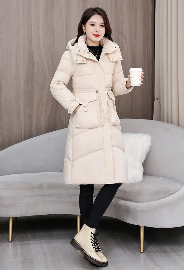 Full Zip Oversized Women's Puffer Jacket with a Cozy Hooded Design