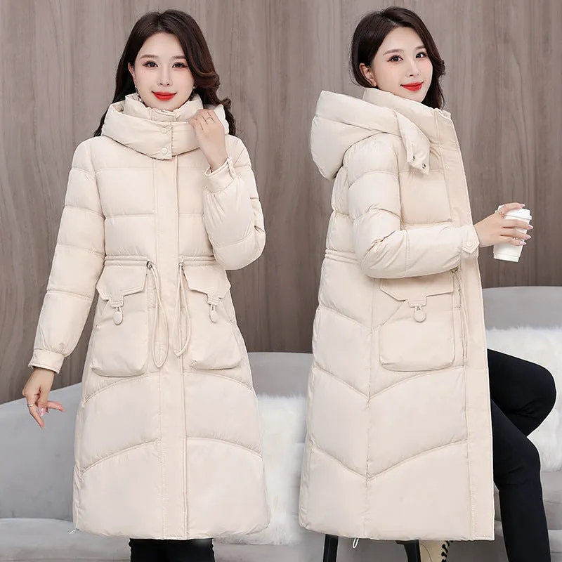 Full Zip Oversized Women's Puffer Jacket with a Cozy Hooded Design