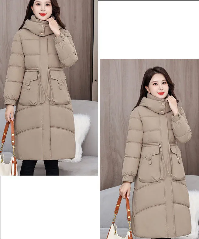 Full Zip Oversized Women's Puffer Jacket with a Cozy Hooded Design