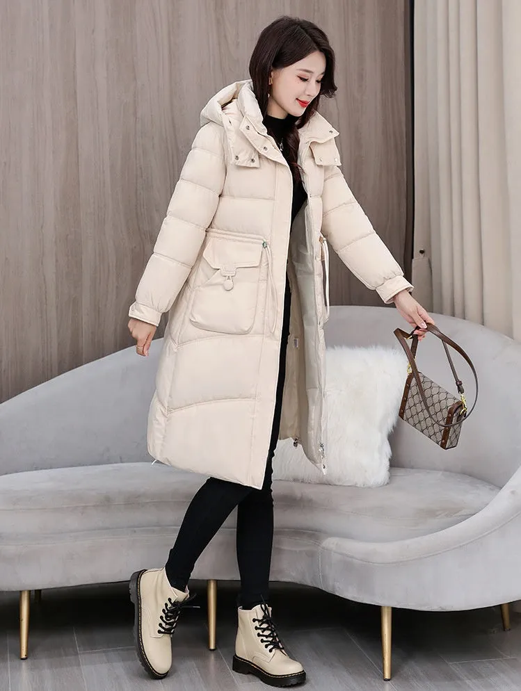 Full Zip Oversized Women's Puffer Jacket with a Cozy Hooded Design