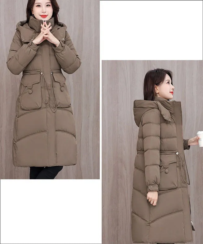 Full Zip Oversized Women's Puffer Jacket with a Cozy Hooded Design