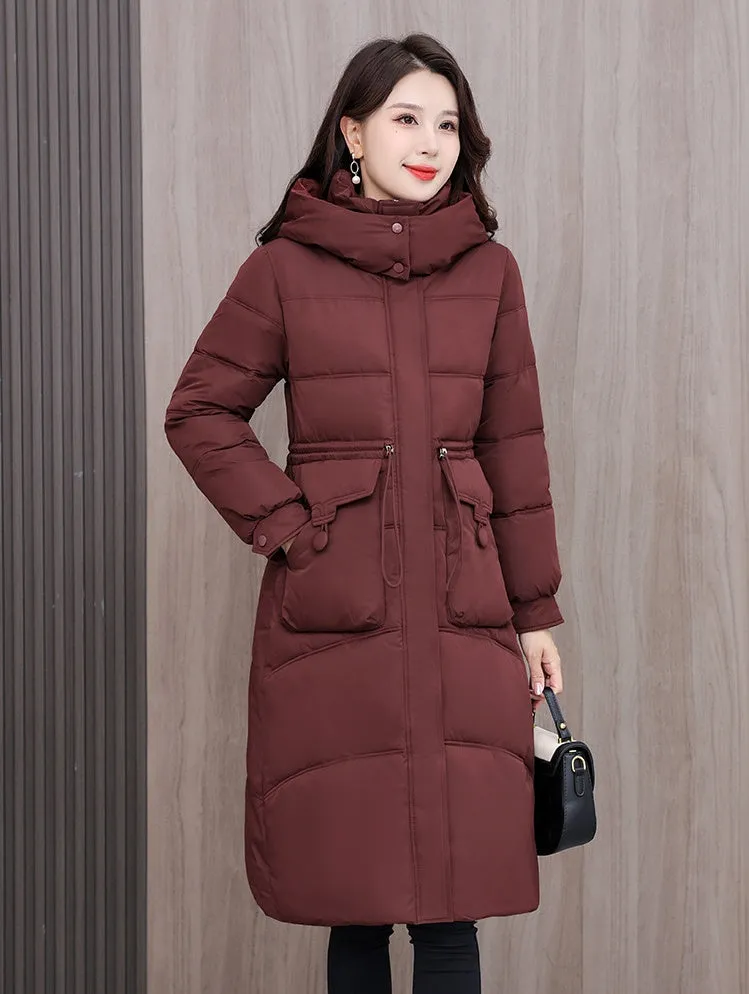 Full Zip Oversized Women's Puffer Jacket with a Cozy Hooded Design
