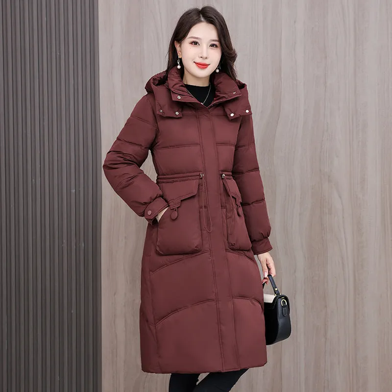 Full Zip Oversized Women's Puffer Jacket with a Cozy Hooded Design