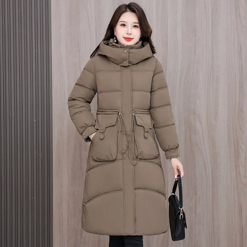 Full Zip Oversized Women's Puffer Jacket with a Cozy Hooded Design