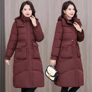 Full Zip Oversized Women's Puffer Jacket with a Cozy Hooded Design