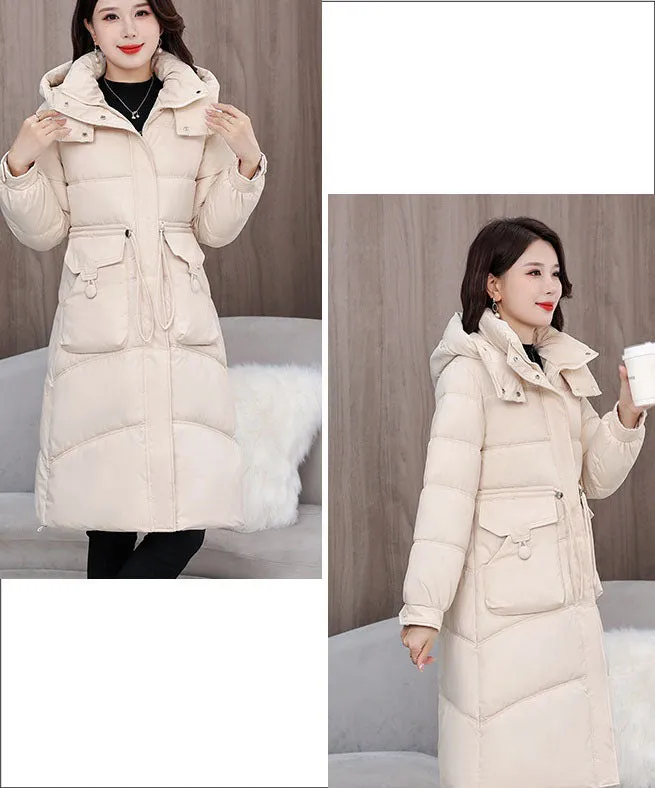 Full Zip Oversized Women's Puffer Jacket with a Cozy Hooded Design