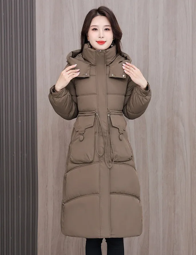 Full Zip Oversized Women's Puffer Jacket with a Cozy Hooded Design