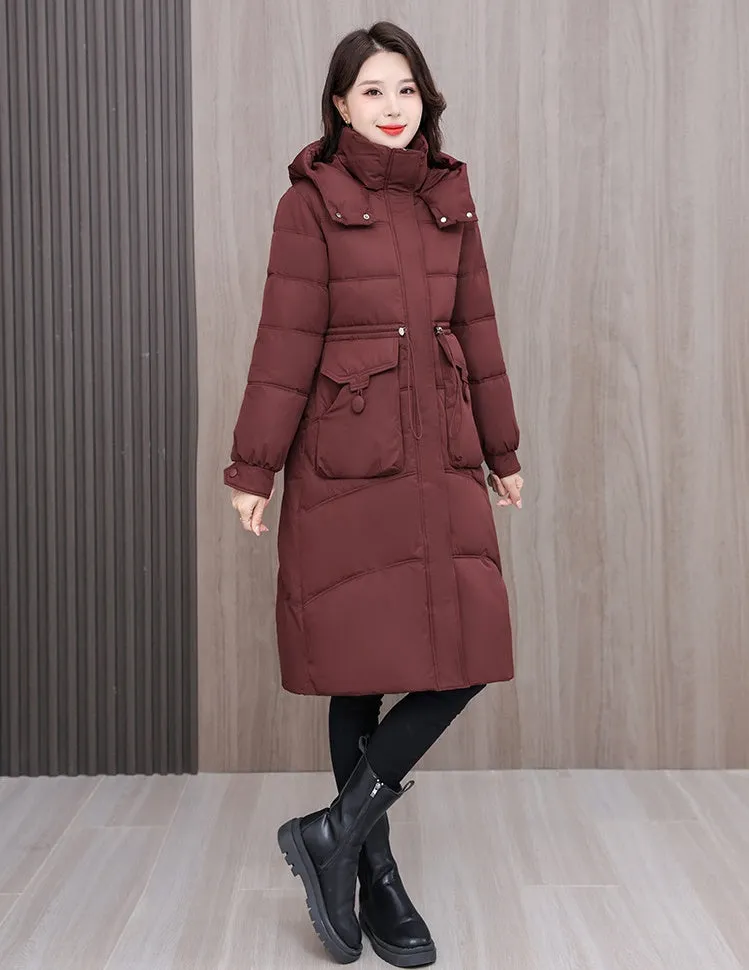 Full Zip Oversized Women's Puffer Jacket with a Cozy Hooded Design