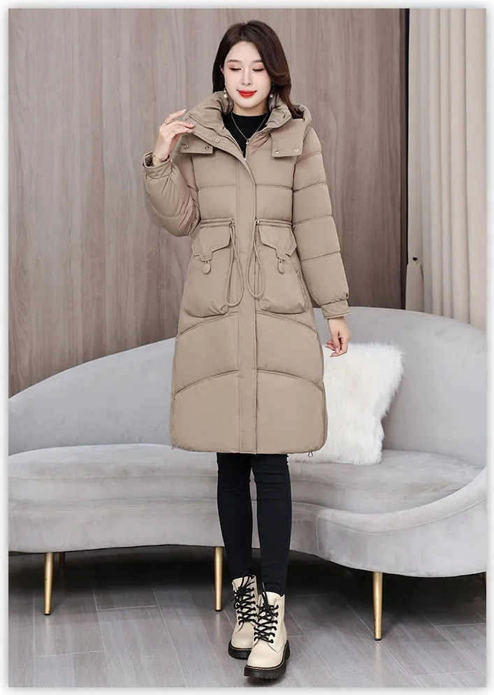 Full Zip Oversized Women's Puffer Jacket with a Cozy Hooded Design