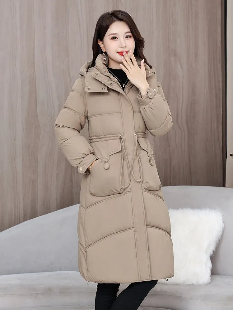 Full Zip Oversized Women's Puffer Jacket with a Cozy Hooded Design
