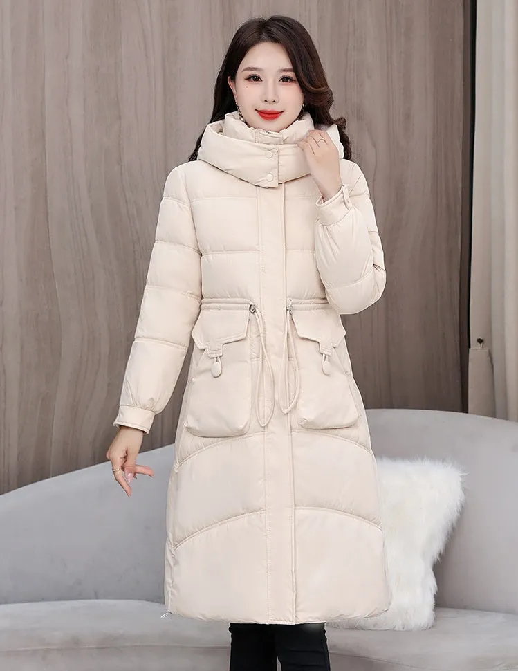 Full Zip Oversized Women's Puffer Jacket with a Cozy Hooded Design