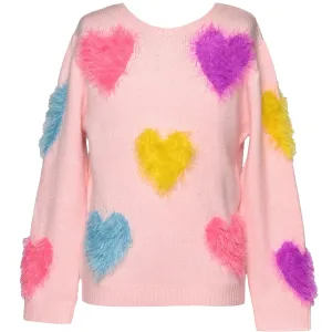 Fuzzy Heart Sweater