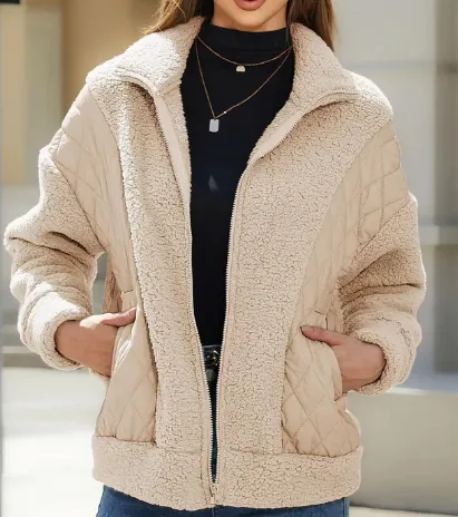 Gabriel | cosy quilted sherpa women's jacket