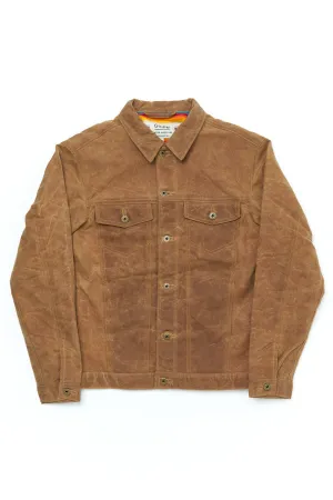 Ginew Wax Rider Coat Brown "Facing East" Lining