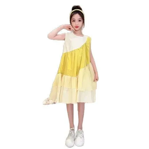 Girls dresses summer style big children's skirts