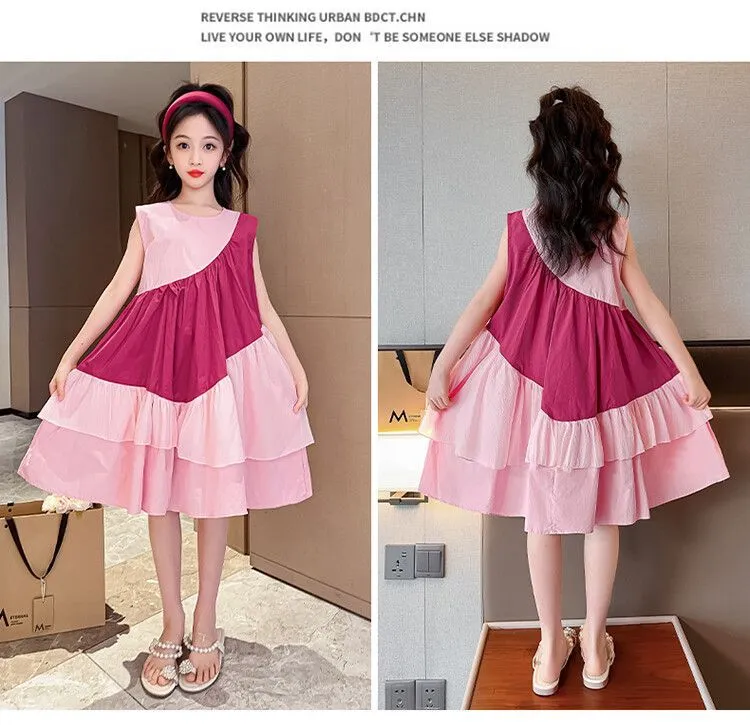 Girls dresses summer style big children's skirts