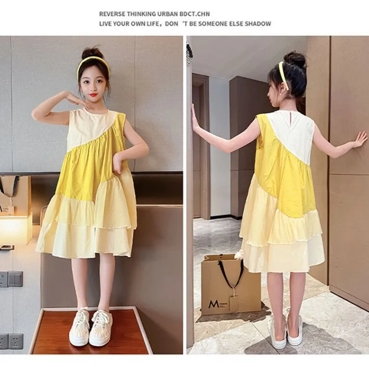 Girls dresses summer style big children's skirts
