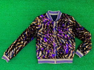 GLEAUX GIRL™ ORIGINAL GAMEDAY™ SEQUIN JACKET  TIGER STRIPE
