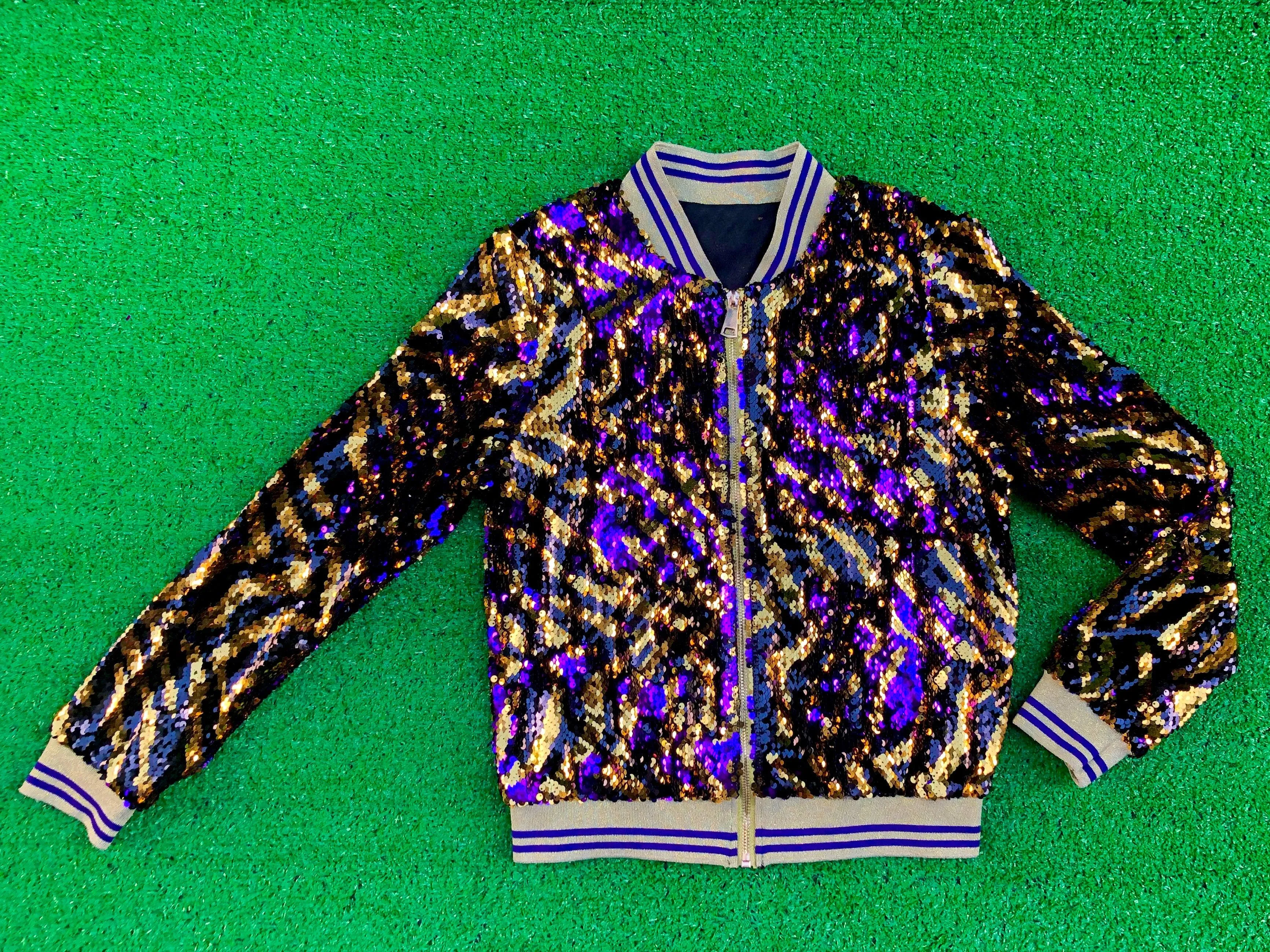 GLEAUX GIRL™ ORIGINAL GAMEDAY™ SEQUIN JACKET  TIGER STRIPE