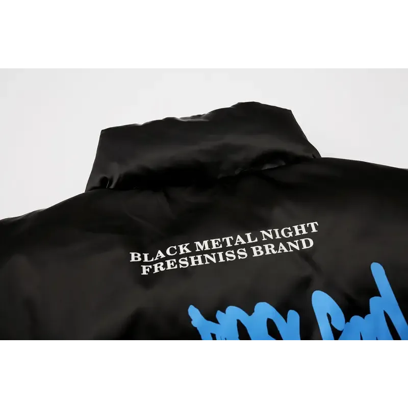Graffiti Y2K Cotton Quilted Jacket for Comfort and Style