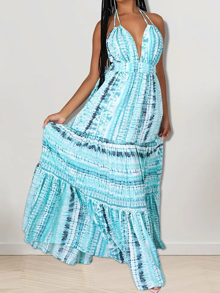 Halter Casual Maxi Dress