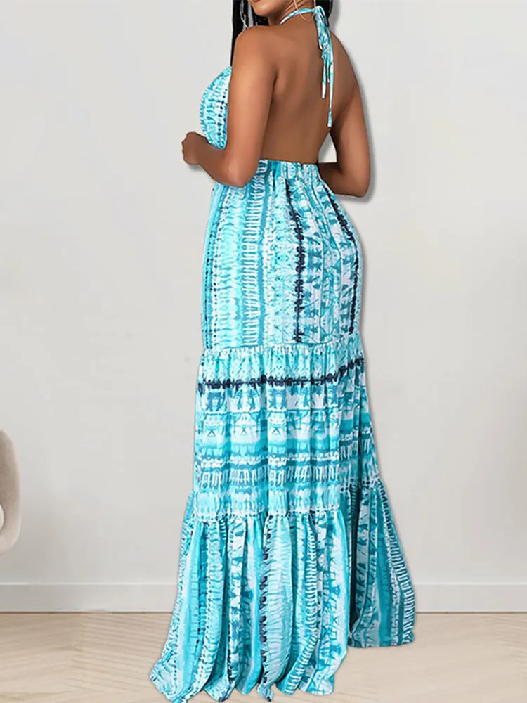 Halter Casual Maxi Dress