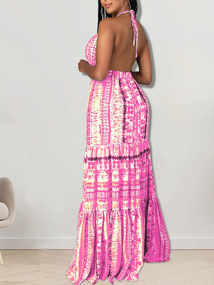 Halter Casual Maxi Dress