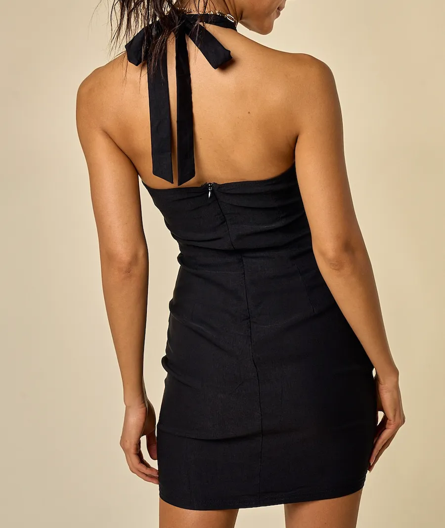 Halter Neck Bodycon Mini Dress