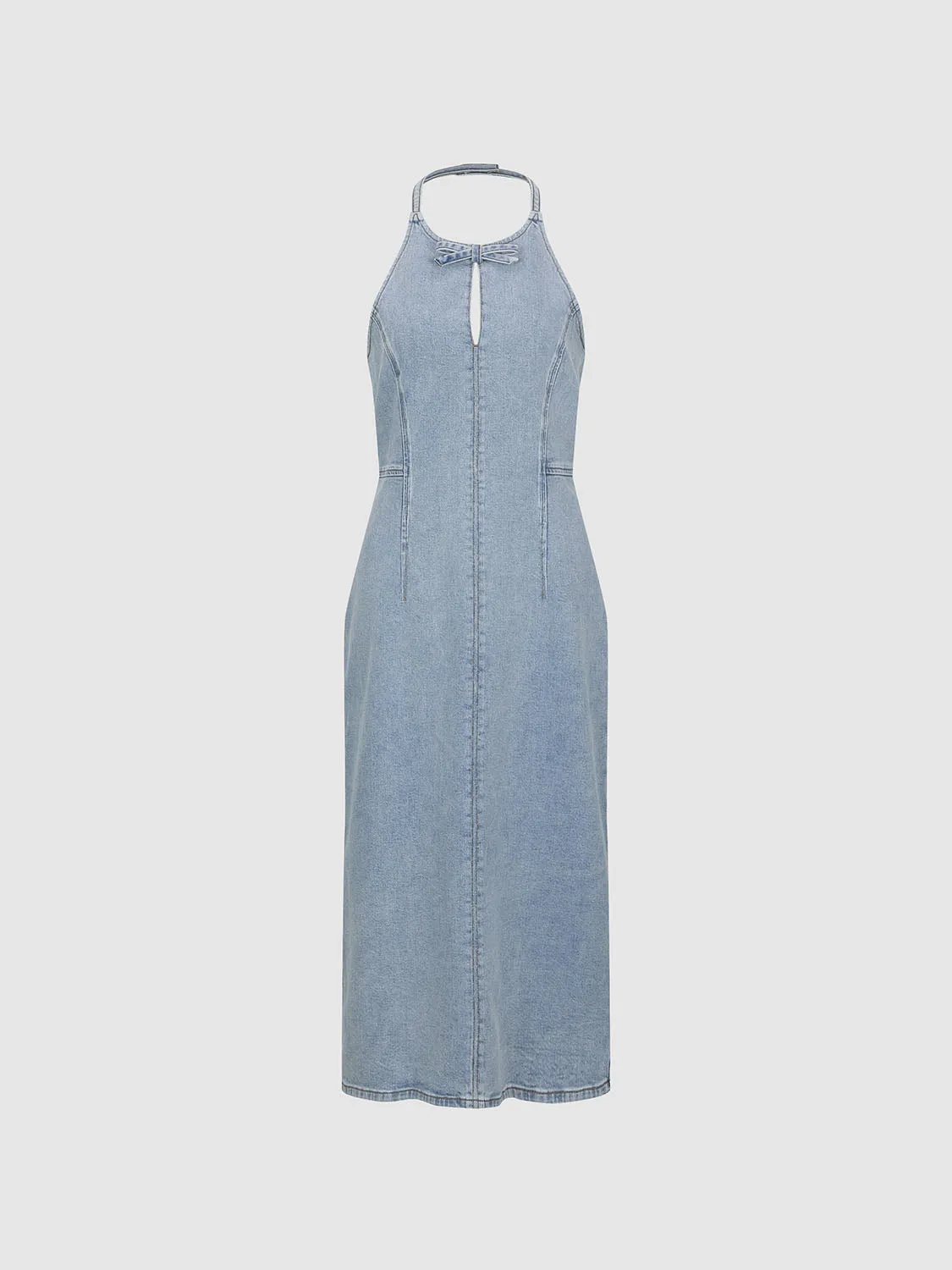 Halter Neck Denim Dresses
