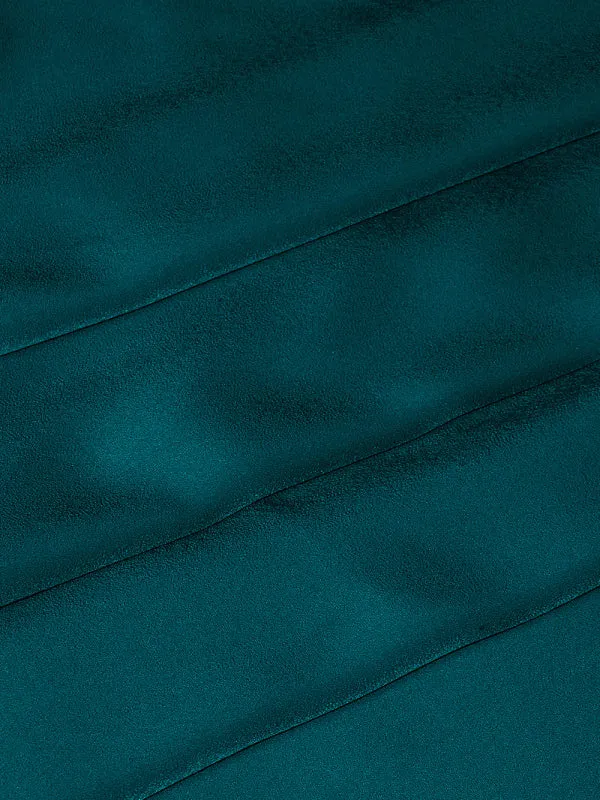 Halter Neck Satin Dress with Slim-Fit Design