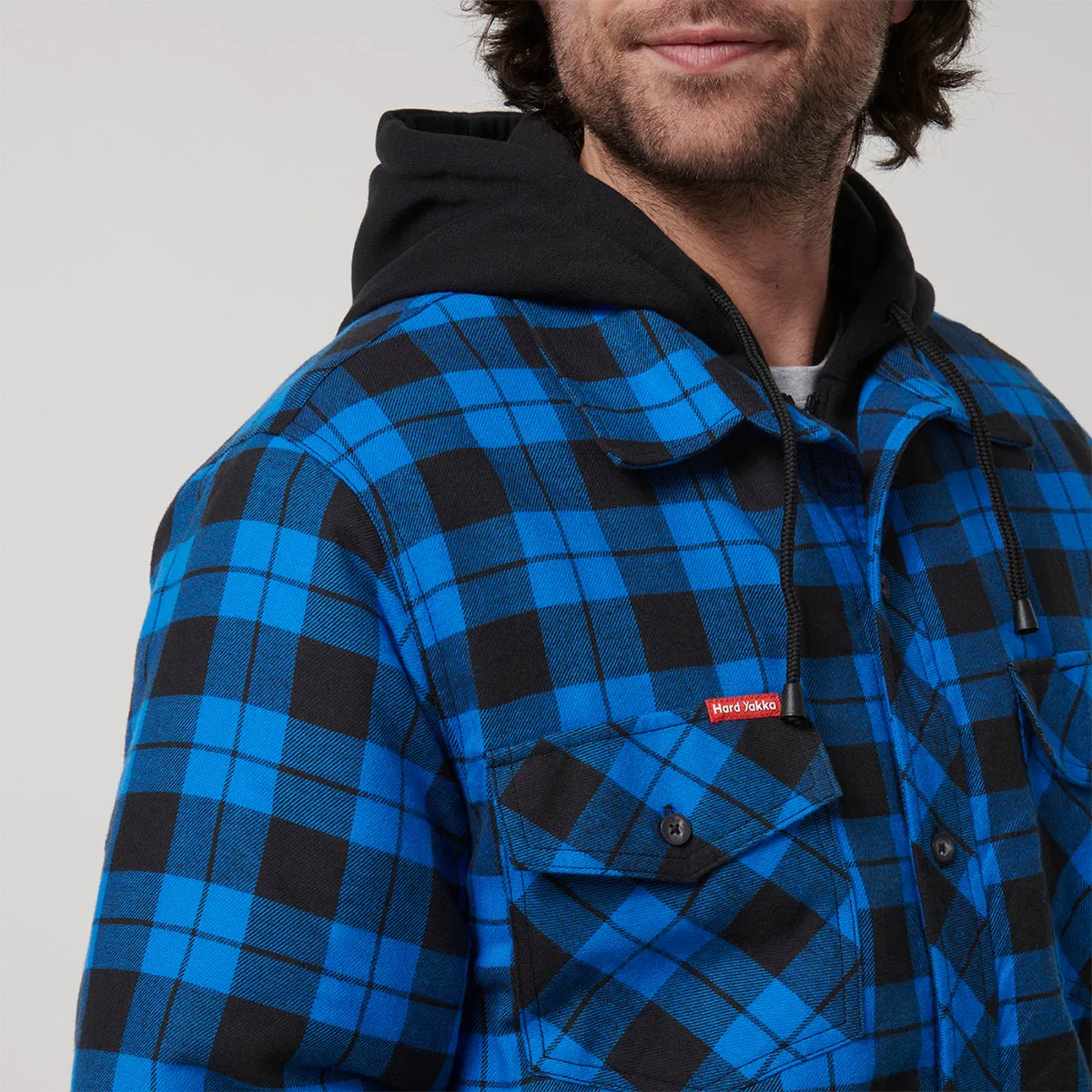 Hard Yakka Men's Quilted Shacket - Oceanic