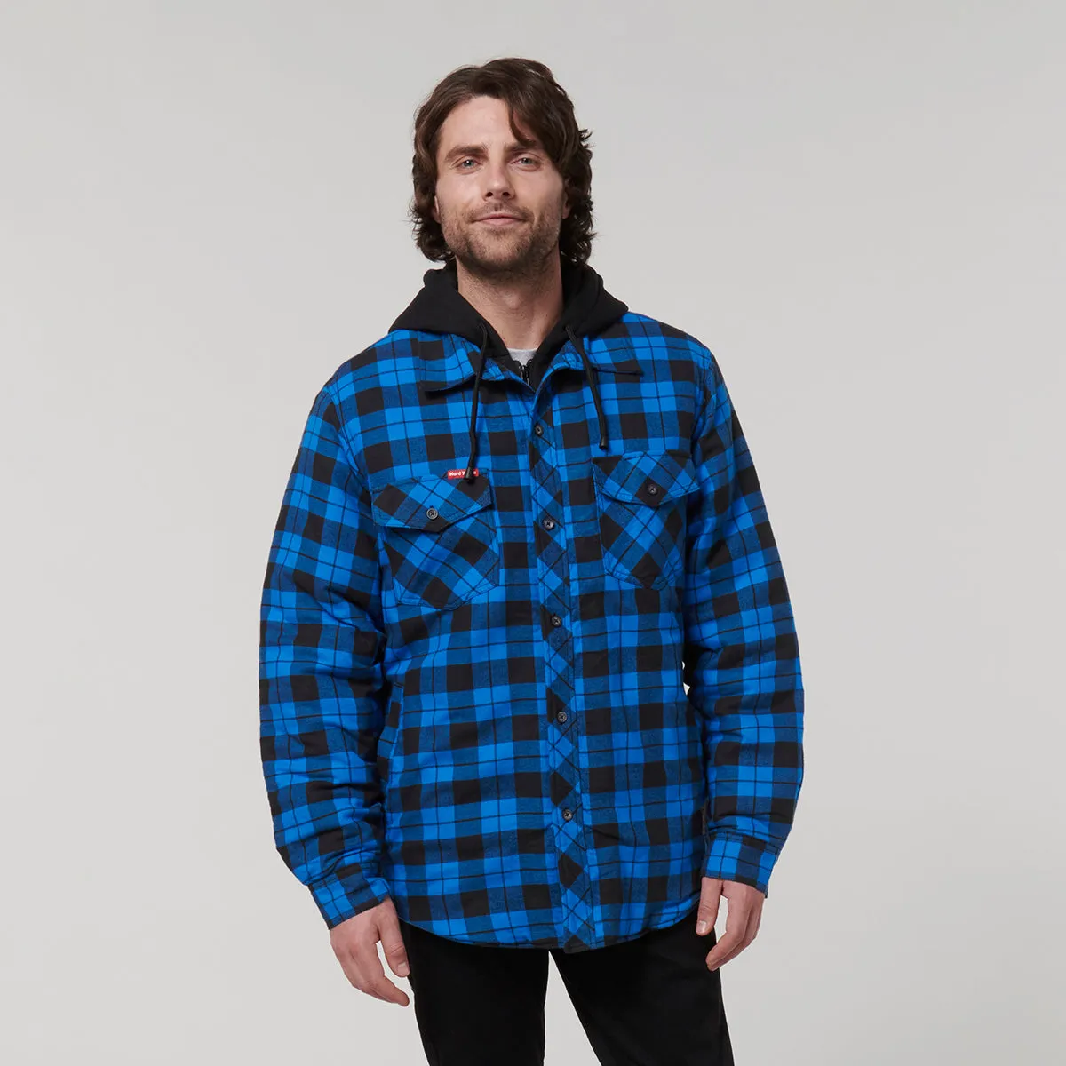 Hard Yakka Men's Quilted Shacket - Oceanic